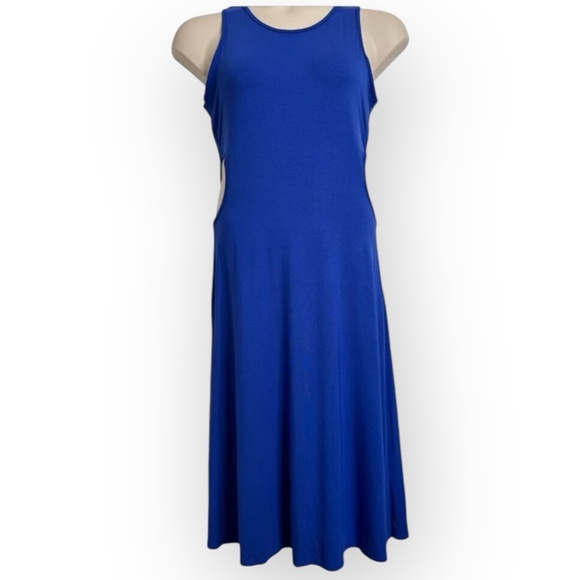 NWT See You Monday Cut-Out Midi Dress Women’s XL Blue Sleeveless A-Line 734 - Picture 15 of 16